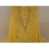 wowfabric4less123 Yellow 4way stretch sequins Embroidery Mesh Lace fabric 50”