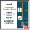 Anvil Wood Handle Steel Transfer Shovel 47 Inches Home Garden