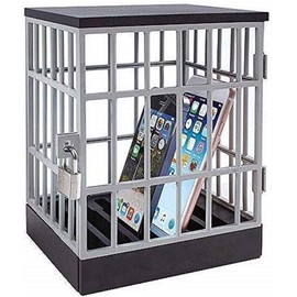 Mobile Phone Jail Cell Phones Prison Lock Up Safe Smartphone Stand Holders Classroom Home Table Office Storage Gadget -Family Time, Party Fun Novelty Gift Idea