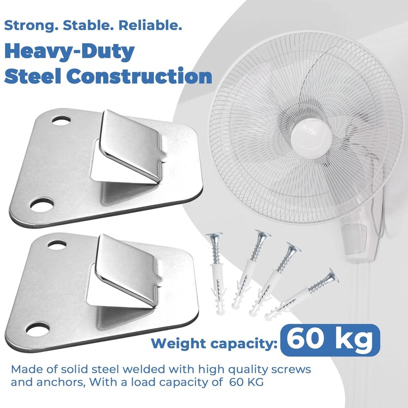 LUTQ 2-Set Heavy Duty Wall Fan Mounting Bracket - Solid