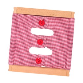 Milageto Dressing Board for Toddlers Fine Motor Toy Basic Life Skills Early Learning Sensory Toy for Kindergarten 2 3 4 5 Year Old, Button