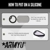 ARMYU Military Dog Tag Silencers Round Silicone Rubbers Set (Purple)