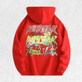 Richstar Graphic Hoodie 100% Cotton US Warehouse 6 ColorsColor: Red, Size: M