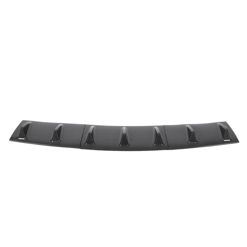 3 Pcs Chassis Deflector Universal Black Rear Lip Shark Fin