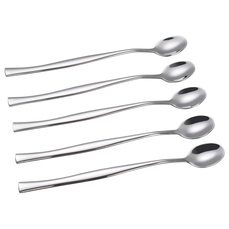 Xowine Pack of 12 long teaspoons, stainless steel, long spoon