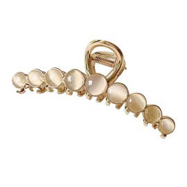 BIUDECO Elegant Cat's Eye Stone Hair Claw Clip Fashion Alloy Hair Clip for Women for Occasions