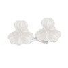 TTPSRY Women's Double Cut Out Flower Pearl Earrings Hypoallergenic Fashionable