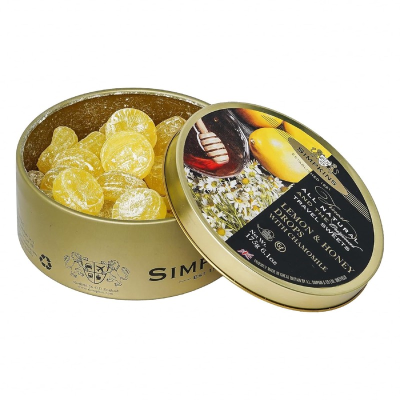 Simpkins Classic Lemon, Honey and Chamomile Drops 175g (Pack of