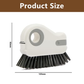 Window Grooves Cleaning Tool Cleaning Brush Bathroom Hand Brush - Multifunctional Tile Cleaning Scrubbing Brush Scrubbing Cleaning Brush for Blinds Corners Kitchen Roller Shutters Pack of 2