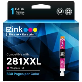 E-Z Ink Compatible Ink Cartridge Replacement for Canon 281XXL CLI-281XXL to use with TR8620a TR8620 TS702a TS9520 TS9521C TR8520 TS6220 TS6320 TS8220 Printer(1 Magenta)