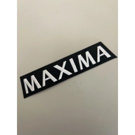 Maxima Embroidered Patch 1.25”x6” Silver On Black Nissan