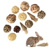 Pack of 12 Small Animals Chew Toy, Natural Rabbit Chew