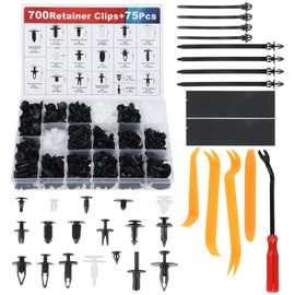 QWORK® 775 Pieces Car Mounting Clips, Universal Plastic Clip Set Including Mounting Remover & Accessories, for Most Cars