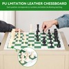 Tournament Chess Mat Portable PU Leather Tournament Roll Up Chess