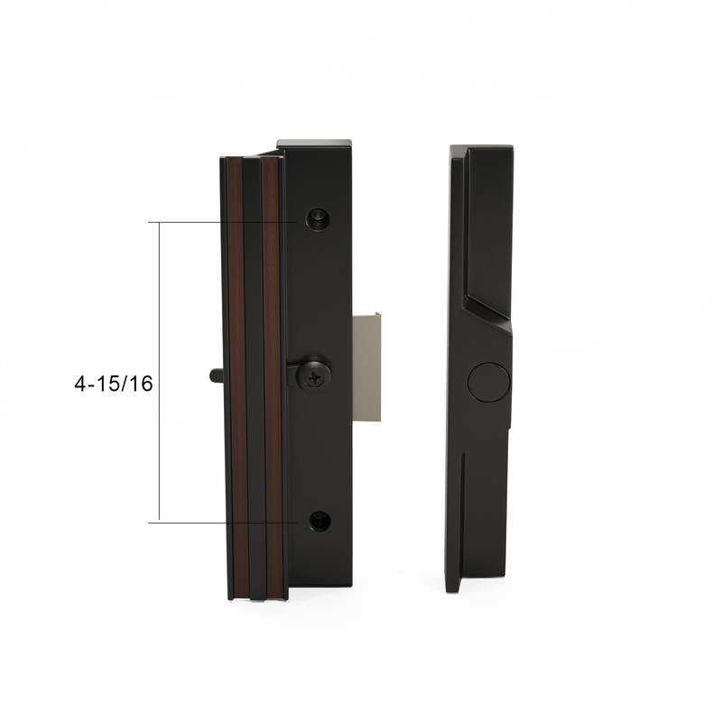 Easy Fix Hardware Patio Door Handle Set – Black Aluminum,