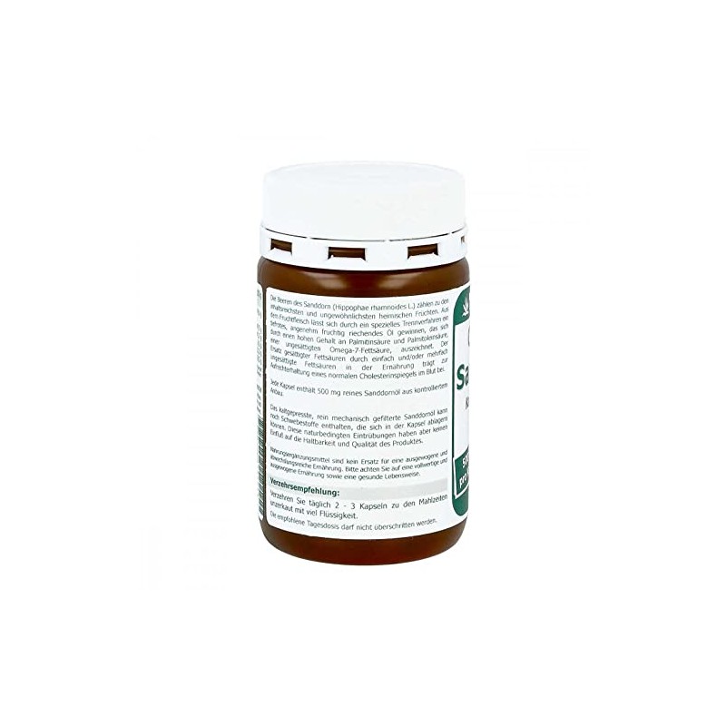 Omega-7 Sea Buckthorn Oil 500 mg Capsules Pack of 100