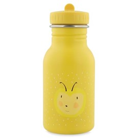 Trixie Drinking Bottle - Mrs. Bumblebee - 350ml Stainless Steel Water Bottle for Kids - Grey - Leakproof - Eco-Friendly and BPA-Free