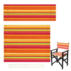 Director Chair Replacement Canvas, Directors Chair Replacement Covers For Beach Chairs, White Black Red Rainbow Canvas Seat Stool Protector For Home Director (Multi-Color)