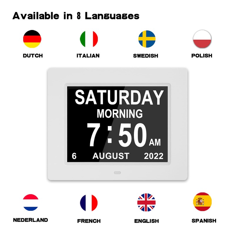 Medication Reminder Digital Calendar Dementia Day Date Time of The