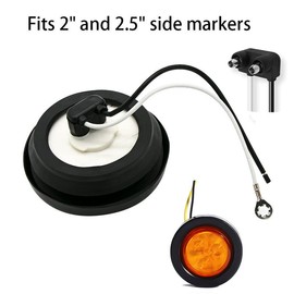 Ronybuy 10x Markers Wire Plug - 2 Wire Pigtail for Sealed Side Marker Tail Trailer Clearance Lights, 6" Long 2 Prong, Marker Lights Wiring Plug Fit 2" 2.5" Side Markers