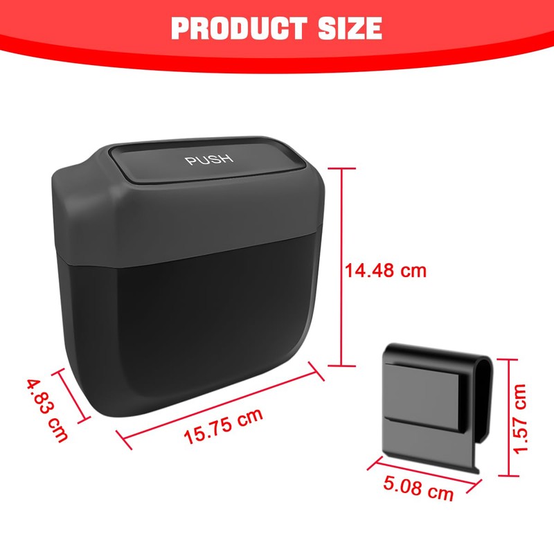 JNNJ Mini Car Trash Bin, Portable Mini Car Waste Bin,