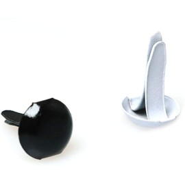 RLECS 200pcs Mixed Color Mini Brads Scrapbooking Card Making Craft DIY Round Mini Iron Brads for Albums Greeting Cards 0.3x0.47in (100pcs Black + 100pcs White)