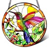 Hummingbird Stained Glass Suncatcher Window Hanging Gifts for Bird Lovers