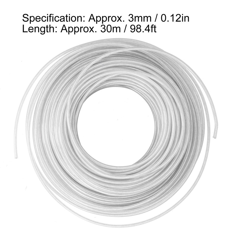 Grass Trimmer Line Rope Cord Flexible Steel Wire Garden Lawn