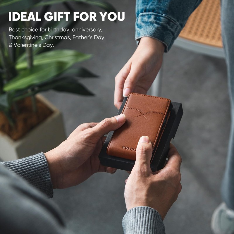 VULKIT Slim Credit Card Holder RFID Blocking Pop Up Card