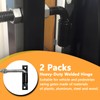 2 Pack Steel J-Bolt Hinge with Plate,Heavy-Duty Welded Hingefor Doors