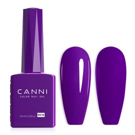 CANNI Purple Gel Nail Polish, Dark Purple Color, High Gloss Soak Off U V Gel Nail Polish for French Nail Manicure Salon DIY