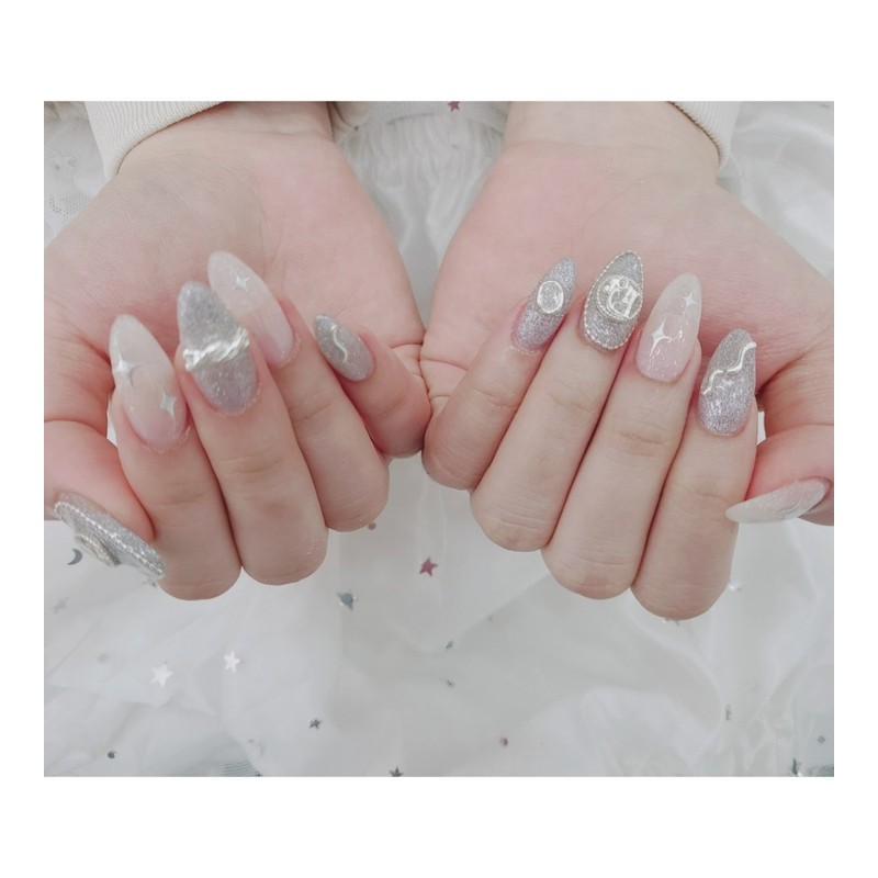  D Twinkle Handmade Nail Tips ✨ - Long Round