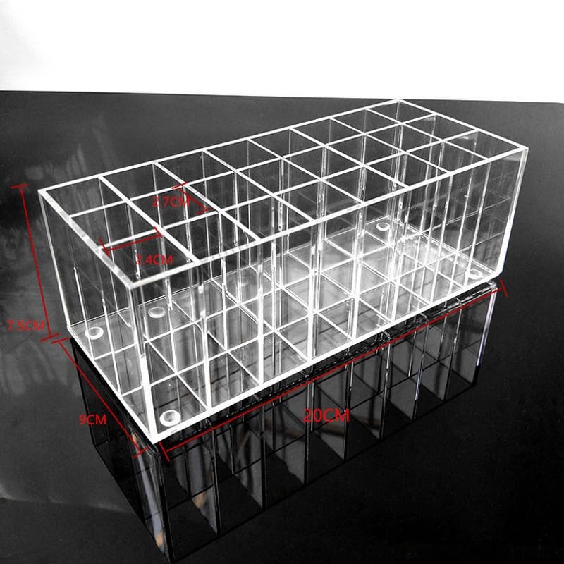 Acrylic Lip Gloss Holder Organizer, Lipstick Holder, 24 Slots Makeup