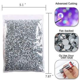 25000pcs Bulk Resin Rhinestone,Wholesale Flat Back Jelly AB Resin Rhinestones, Bling Glitter Diamond Stone for Mugs, Bottles, Tumblers, Craft Decoration