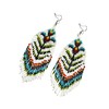 Long Beaded Dangle Earrings – Boho Native Handmade Seed Bead