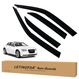 LETINGFAR Window Visors Rain Guards for Chrysler 300 2011 2012 2013 2014 2015 2016 2017 2018 2019 2020 2021 2022 2023 Accessories, Wind Deflectors Vent Shades for Chrysler 300