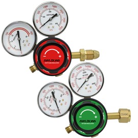 AWLOLWA Oxygen & Acetylene Regulators - Compatible with Medium Duty Welding Gas Torch - CGA540 and CGA510