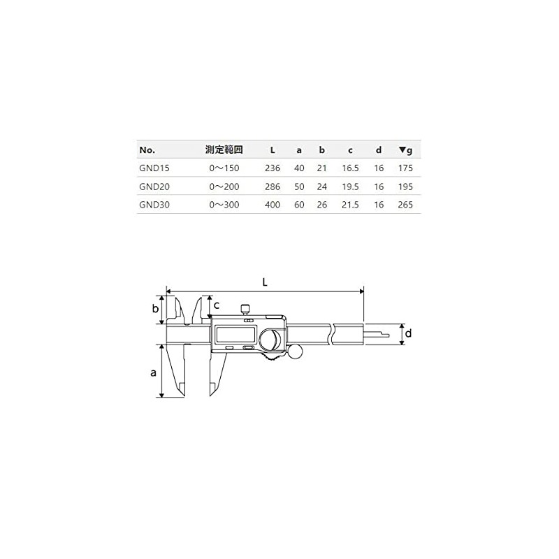 Kyoto Machine Tools (KTC) Digital Caliper 0-150mm GND15 Silver