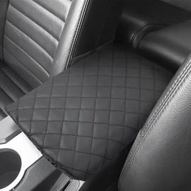 JOYTUTUS Center Console Cover Compatible with 2005-2009 Mustang Armrest, Console Cover PU Leather Covering for Car, Durable Middle Console Cover