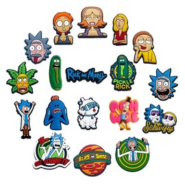 Rick Shoe Charms 18pcs Different Decoration for Teens Adults Clog Accessories Party Favor