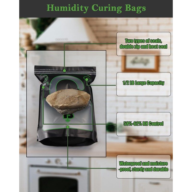 Curing Storage Bags - 1/2 LB Reusable Humidity Control Bags