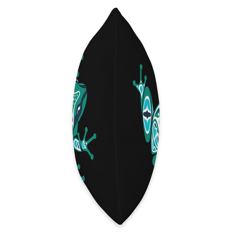 Native American Indian Style Art Frog Pacific Northwest Throw Pillow