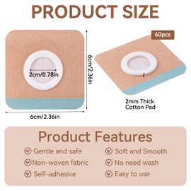 60 Pcs Castor Oil Pack Wrap for Belly Button