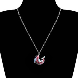 LONYOO Enamel Zinc Alloy Cute Whale Necklace Pendant Fashion Jewellery Chain Ocean Whale Mother's Day Gift for Women Girls Charms, Zinc Zinc enamel, No Gemstone