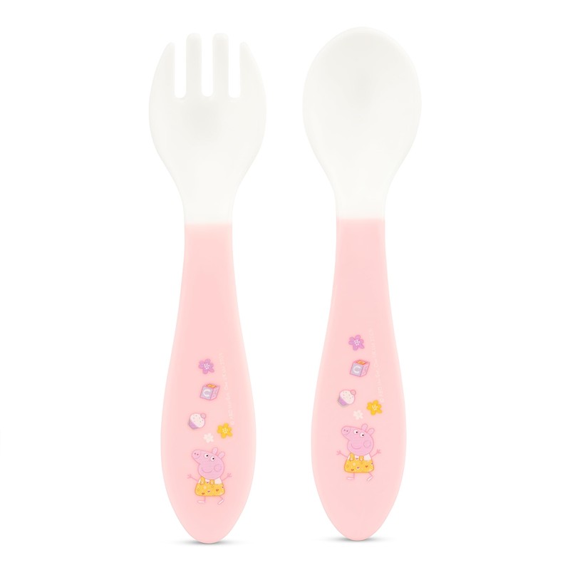 Toddler Cutlery Set, Square Straw Sipper 420ml, Fork & Spoon,