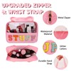 Iqimott Chenille Letter Patch Stuff Bag, Preppy Clear Makeup Cosmetic