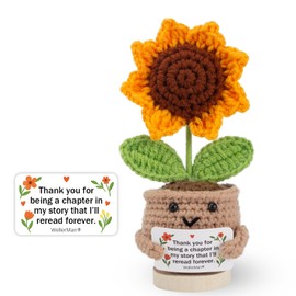 Emotional Support Crochet Sunflower Doll - Thank You for Being a Chapter in My Story That I’ll reread Forever - Thank You Gift for Teachers, Friends, Colleagues, Men and Women