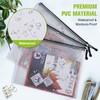 Mesh Zipper Pouch, 6PCS Waterproof Plastic Mesh Zipper Bag, A3