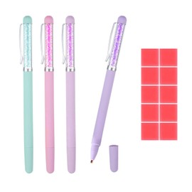 4 Rhinestone Brushes, 10 Pieces Dot Drill Glue, Embroidery Brush Set, Rhinestone Painting Tools, DIY Rhinestone Pen Accessories and Tools