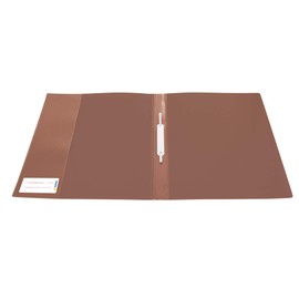 HERMA Project File A4 Translucent, with inscription label, made of wipeable and sturdy plastic, report folder for school, brown
